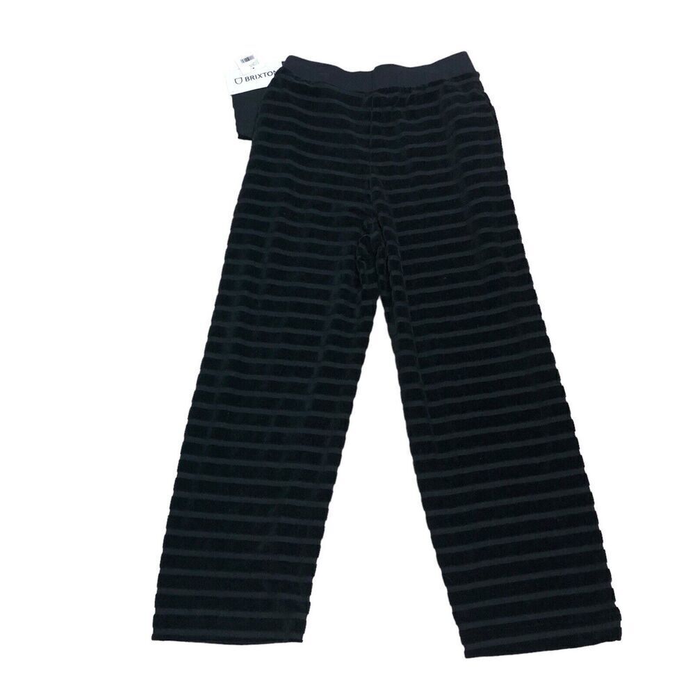 Brixton Columbia Pant Womens Size S Black Pull On Athleisure Ribbed Lounger New — image 3 of 8